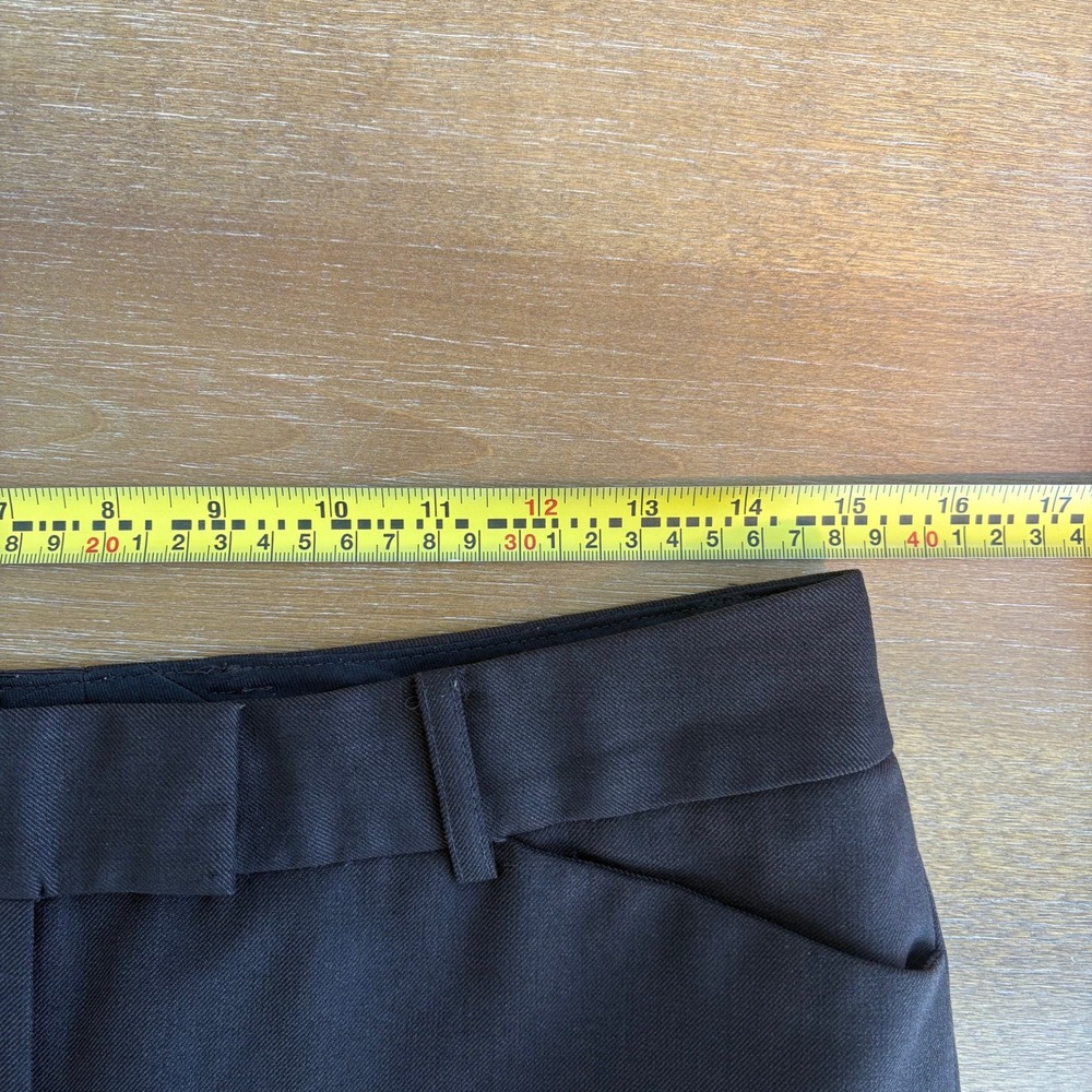 Women's 4 Petite Dress Pants Chocolate Brown Wool Blend Trousers - Picture 6 of 8